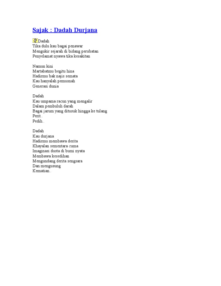Sajak Dadah Pdf