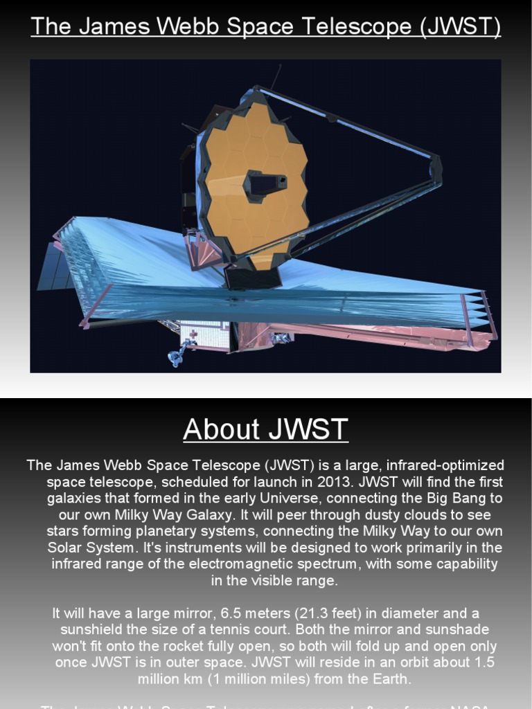 James b Space Telescope (JWST) Presentation Hubble Space Telescope Stars