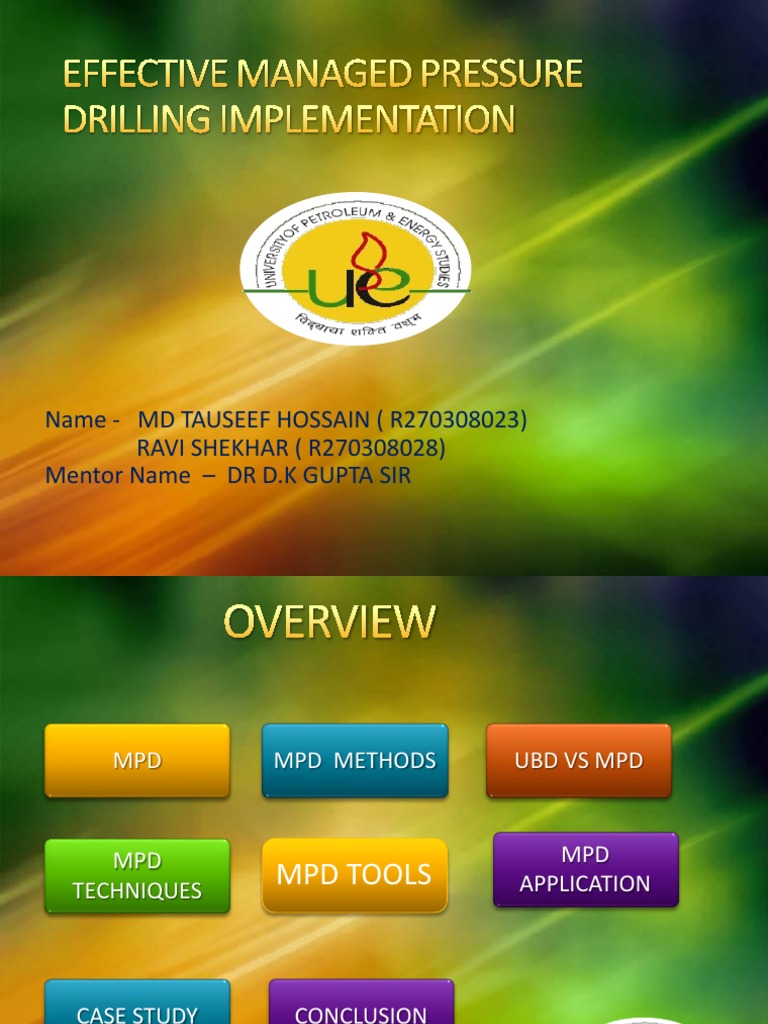 Effective Managed Pressure Drilling Implementation Pdf Oil Well