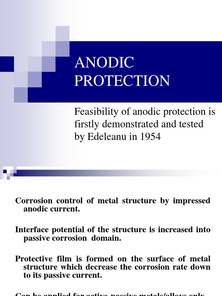 Anodic Protection Principle – Anodic Protection – GIXCMR