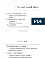 Overview - Access Control Matrix Model