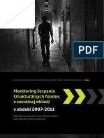 Monitoring Čerpania Štrukturálnych Fondov V Sociálnej Oblasti V Období 2007-2011