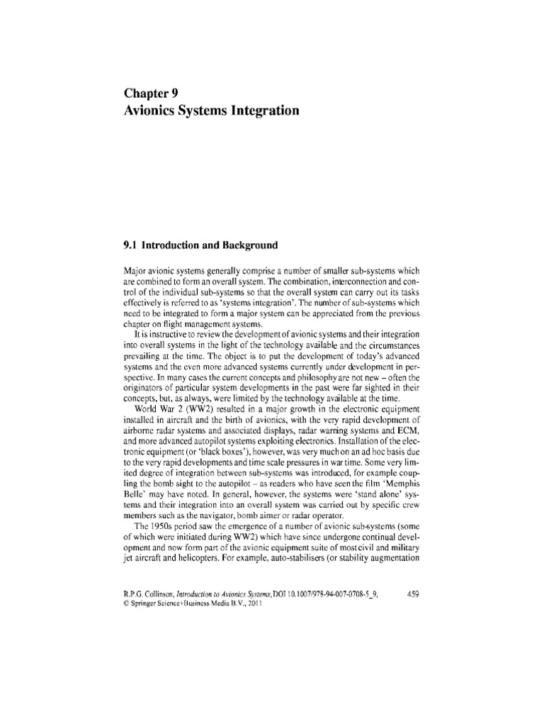 Introduction To Avionics Systems PDF