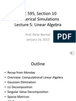 ECE 595, Section 10 Numerical Simulations Lecture 5: Linear Algebra