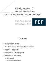 ECE 595, Section 10 Numerical Simulations Lecture 20: Bandstructure Concepts