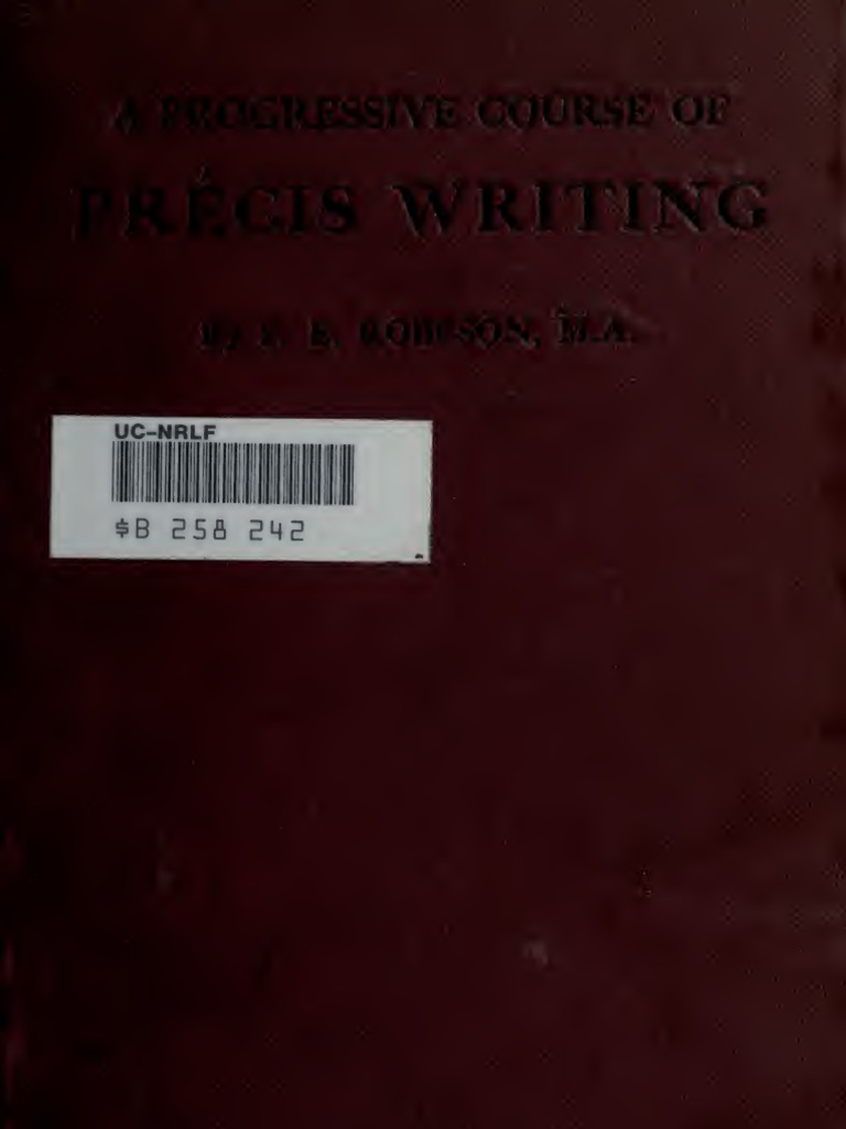 Precis Writing Course Guide | PDF