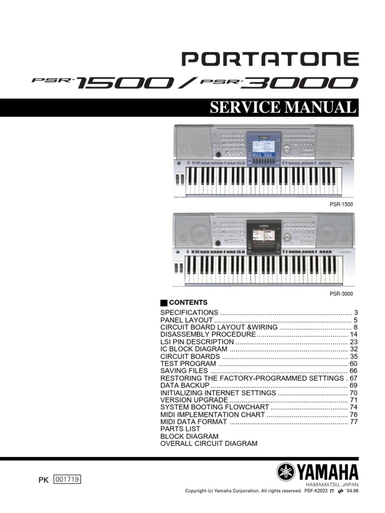 ... Array - yamaha psr 1500 3000 sm et pdf rh es scribd ...