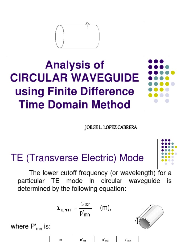 Circular Waveguide Analysis Techniques | PDF | Electrical Resistance ...