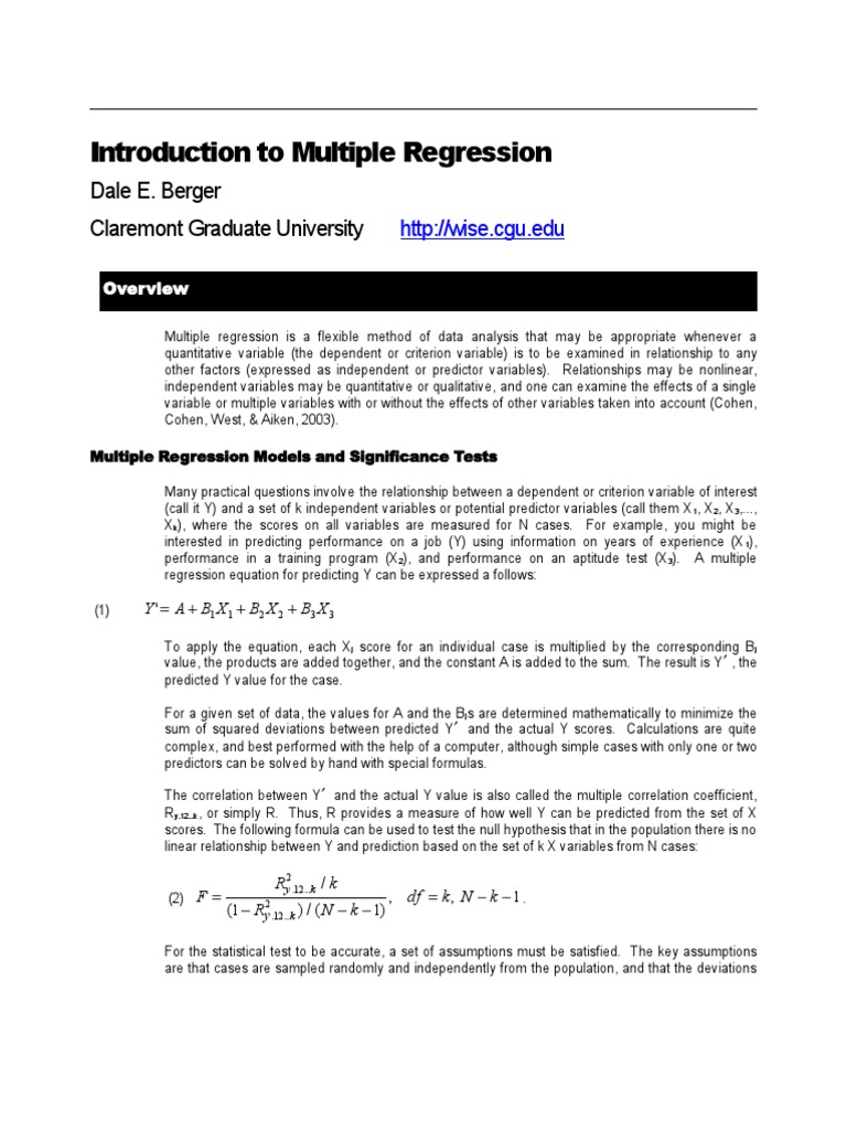 Regression | PDF
