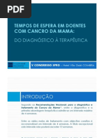 Tempos de espera em doentes com cancro da mama