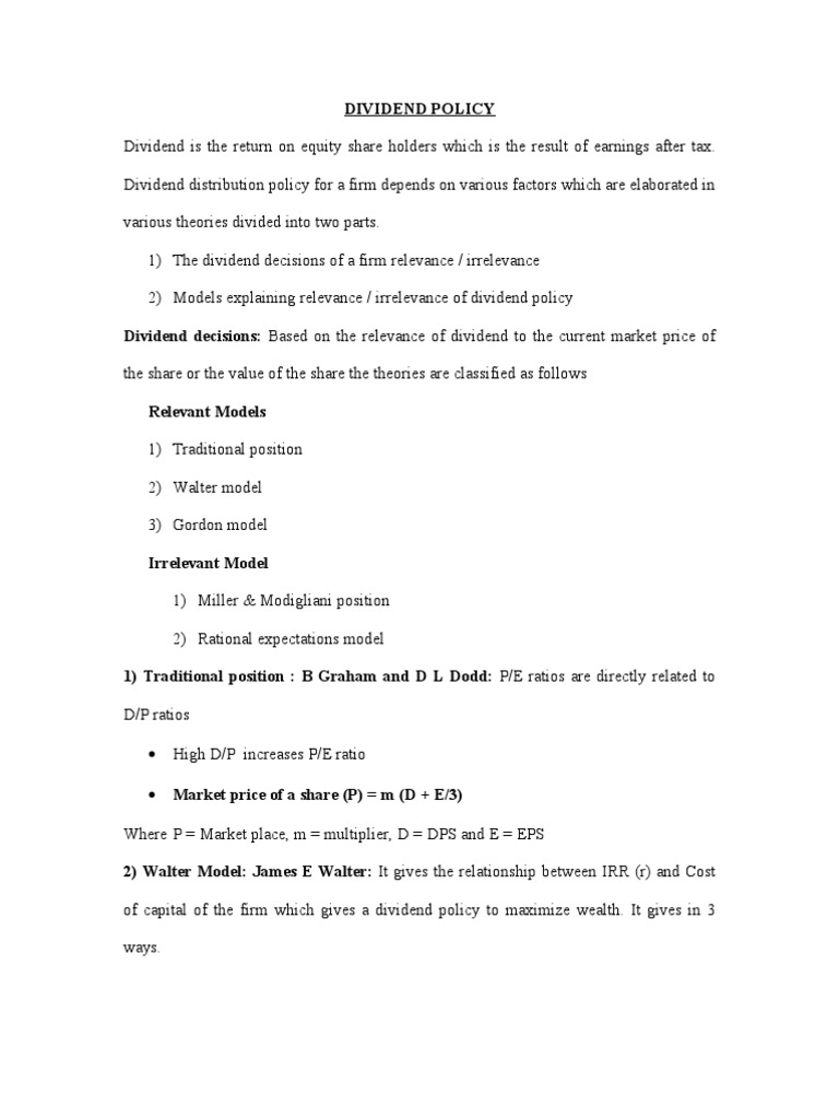 Dividend Decisions Dividend Stocks