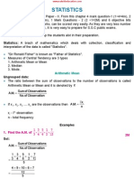 Statistics: Statistics: A Brach of Mathematics Which Deals With Collection, Classification and