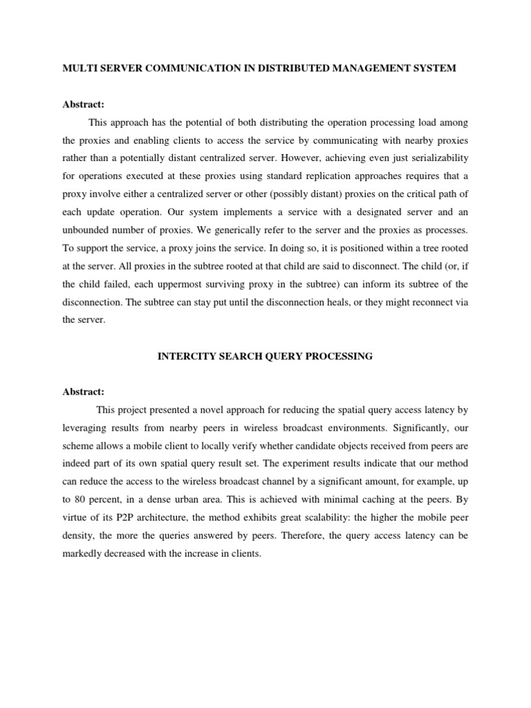 Multi-Server Communication in Distributed Systems | PDF | Computer File ...