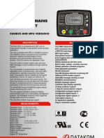 DKG-309 Automatic Mains Failure Unit: Canbus and Mpu Versions