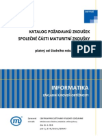 Informatika Katalog Pažadavků K Maturitě - Nižší Úroveň (CZ)
