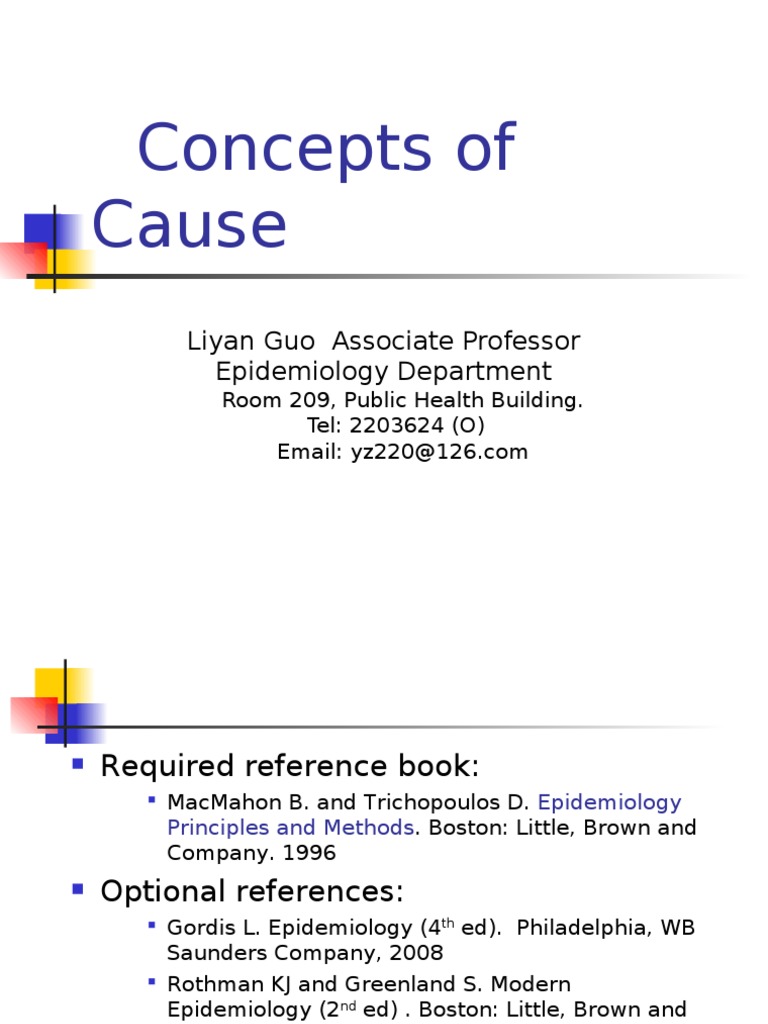 Concepts of Cause Epidemiology PDF Causality Cohort Study
