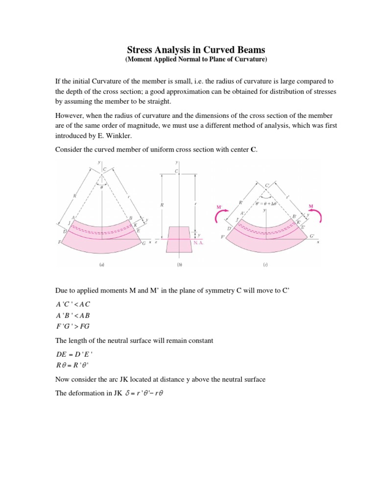 AnalysisofCurvedBeams.pdf Curvature Materials Science