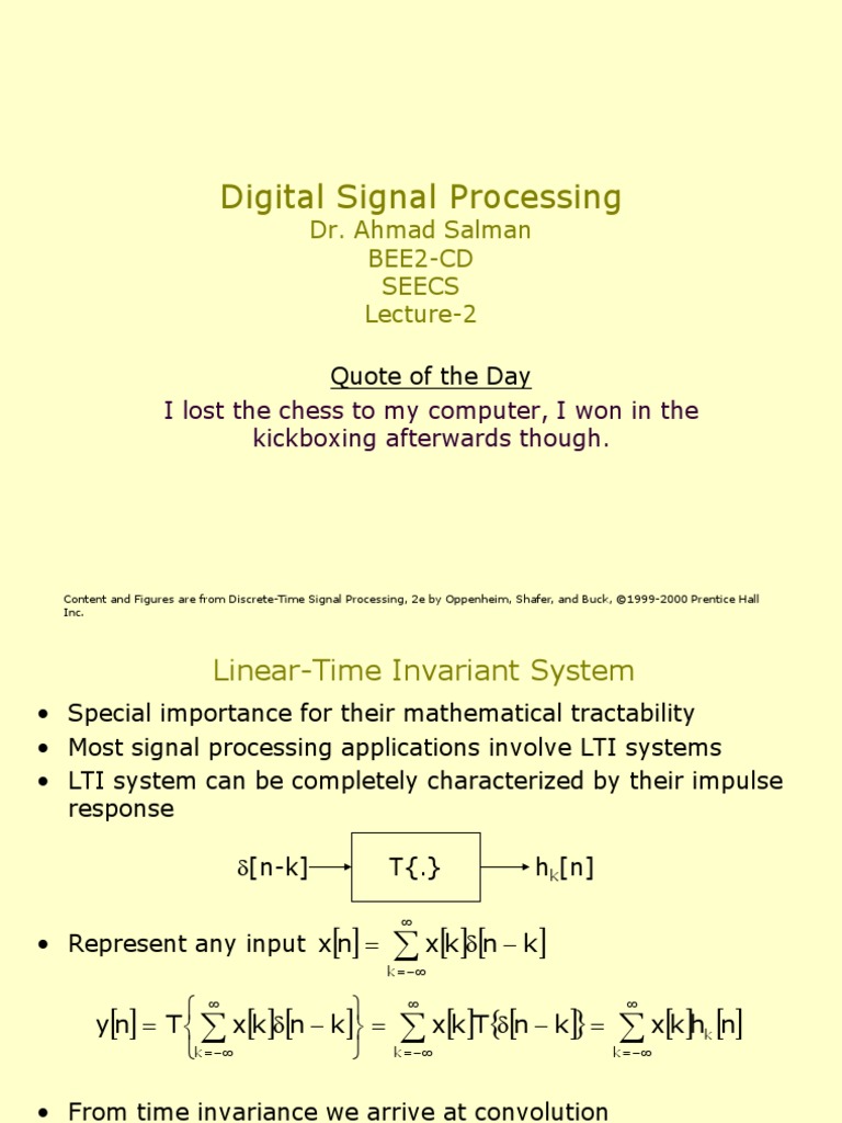 Dsp Lecture 2 Digital Signal Processing Signal Processing Free 30