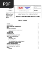 Project Standards and Specifications Pneumatic Test Specification Rev01