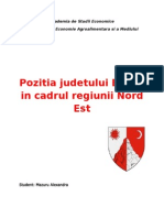 Pozitia Judetului Bacau in Cadrul Regiunii Nord Est