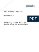 Mark Scheme (Results) January 2013: GCE Biology (6BI07) Paper 3B