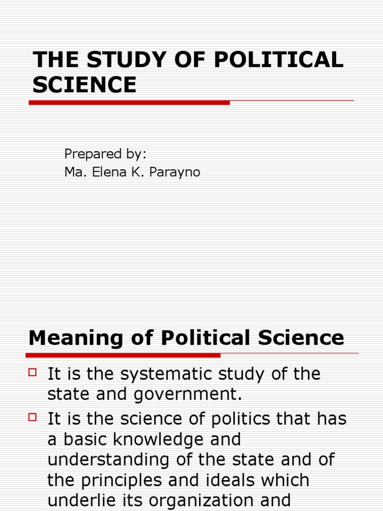 example of case study in political science