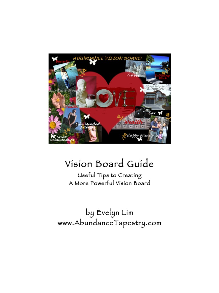 Vision Board Guide Pdf Feeling Cognition