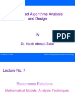 DR Nazir A. Zafar Advanced Algorithms Analysis and Design