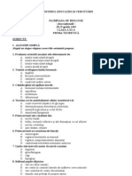 2003 Biologie Nationala Subiecte Clasa a XI-A 1