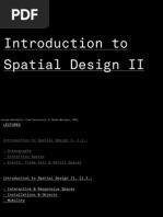 Introduction To Spatial Design II