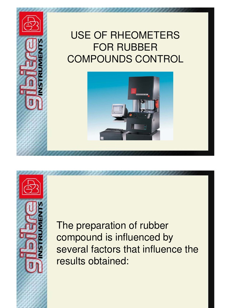 Use Of Rheometers For Rubber Compounds Control | Natural Rubber | Cross ...