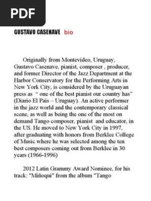 GUSTAVO CASENAVE BIO