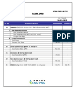 Adani Gas Tariff Card January 2013