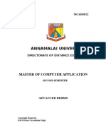 Annamalai University: Master of Computer Application