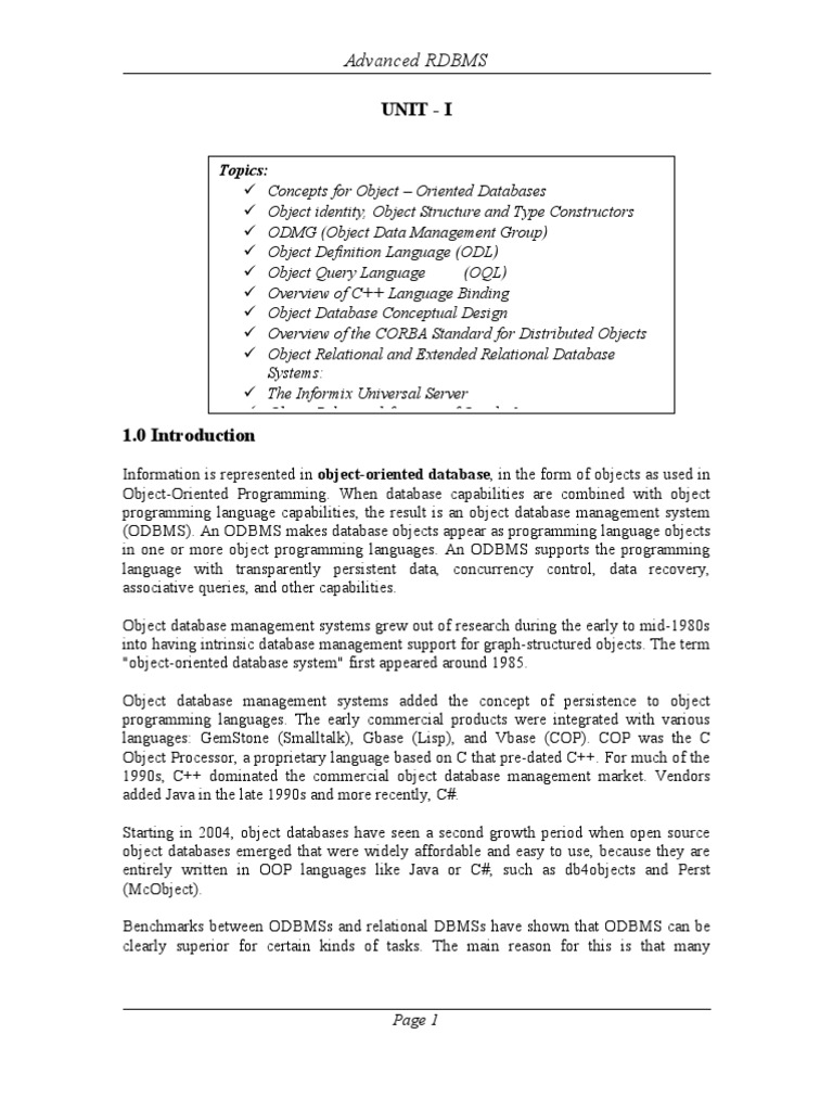 Unit 1 | PDF | Common Object Request Broker Architecture | Object ...