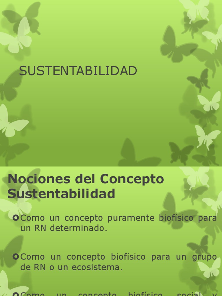 1.2 Conceptos de Sustentabilidad
