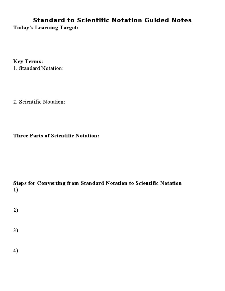 Scientific Notation for Students | PDF