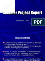 Summer Project Report