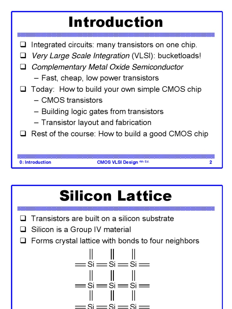 CMOS VLSI Design Overview | PDF | Cmos | Field Effect Transistor