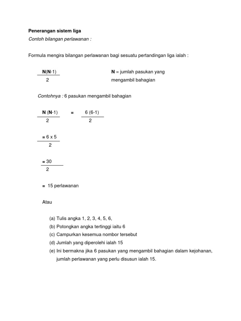 Penerangan Sistem Liga Updateddf Pdf