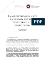 La Mente Humana Ante La Verdad: Entre La Ingenuidad y La Provocación