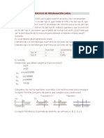 EJERCICIOS DE PROGRAMACIÓN LINEAL