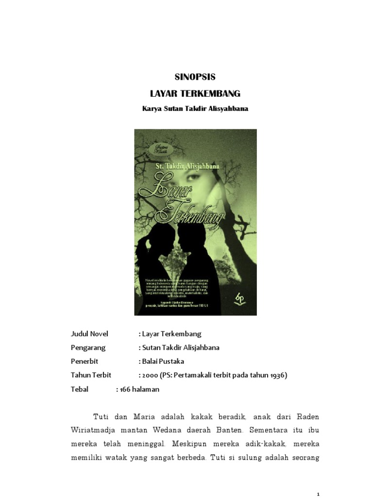 Unsur Intrisik Novel Layar Terkembang