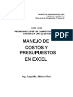 Aplicaciones de Excel para Costos y Presupuestos