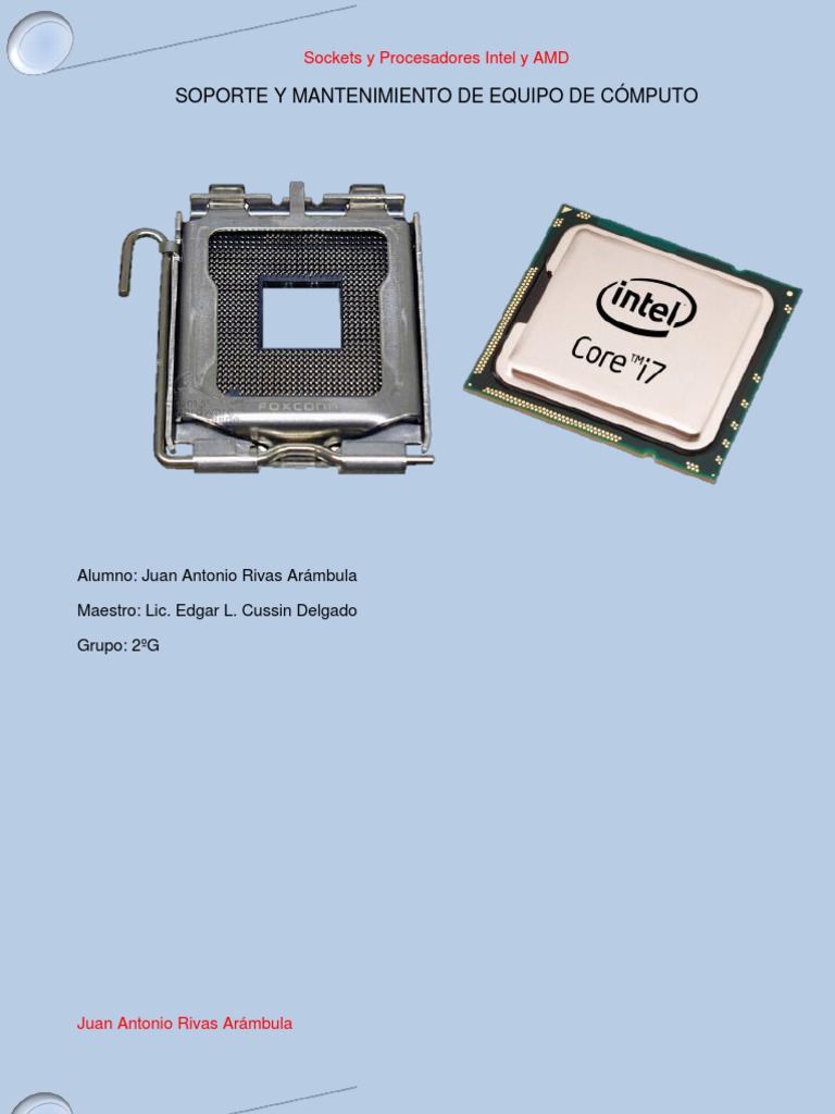 Sockets y Procesadores AMD e Intel | PDF | Micro dispositivos avanzados ...