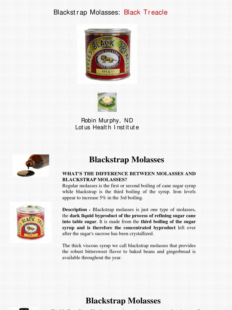 Black Strap Molasses PDF Molasses Medical Specialties