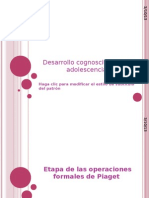 Desarrollo Cognoscitivo en La Adolescencia