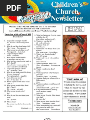 Newsletter 3-10-12