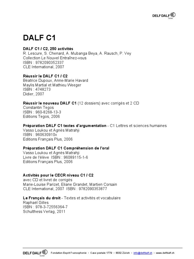 Download Preparation Dalf C1