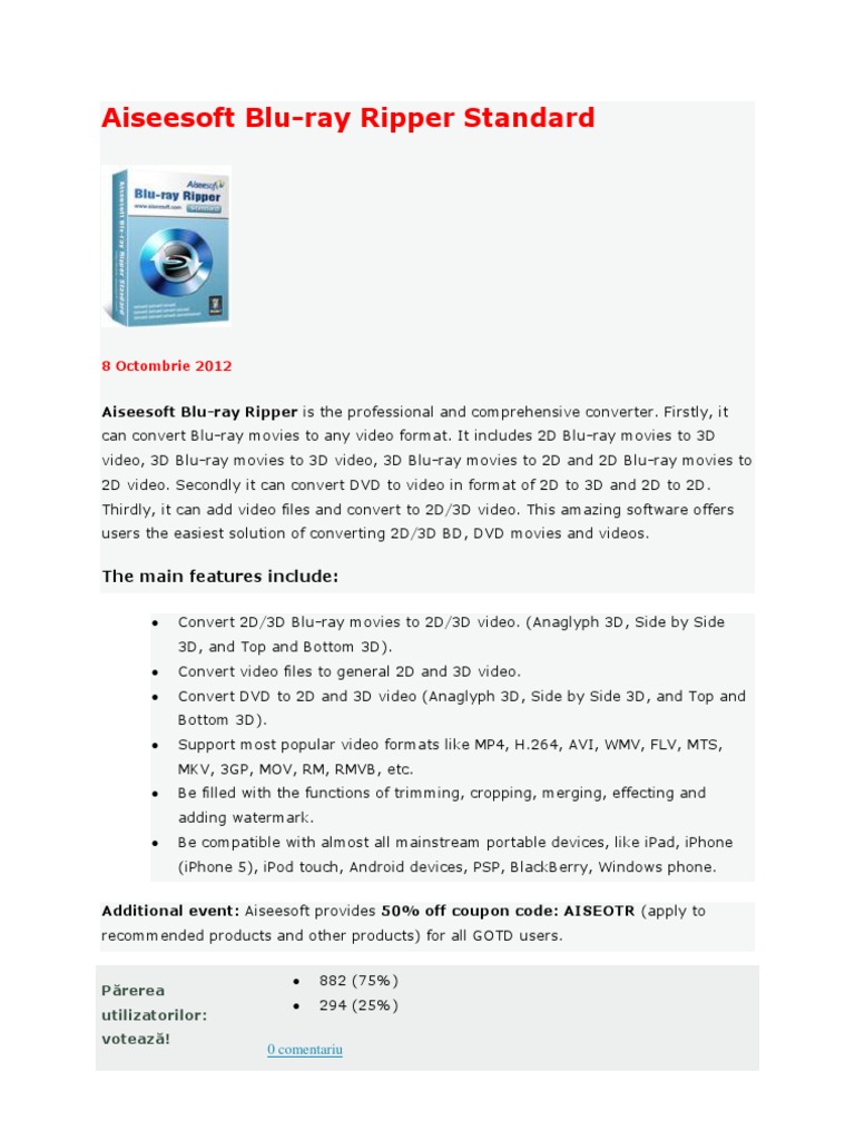 Blu-ray Ripper: Convert 2D/3D Videos | PDF